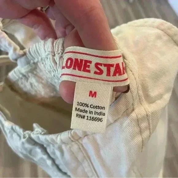 LONE STAR Cream Coset Crop Top, Size Medium - Picture 2 of 3